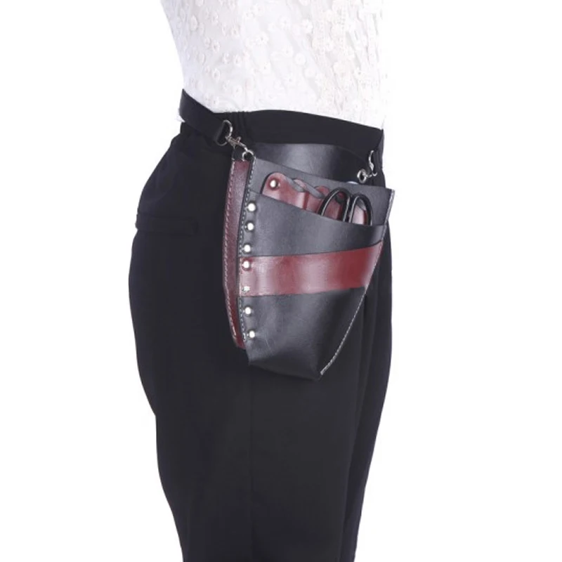 

Hair Scissor Adjustable Waist Shoulder Belt Pouch Holder Hairdressing Holster PU Salon Barber Styling Haircut Tool Bag H7JP