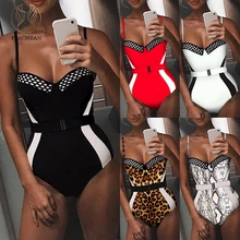 Peachtan, сексуальные боди, сдельный купальник, женский, пуш-ап, купальник для женщин, купальник, монокини, с поясом, с высокой посадкой, бикини