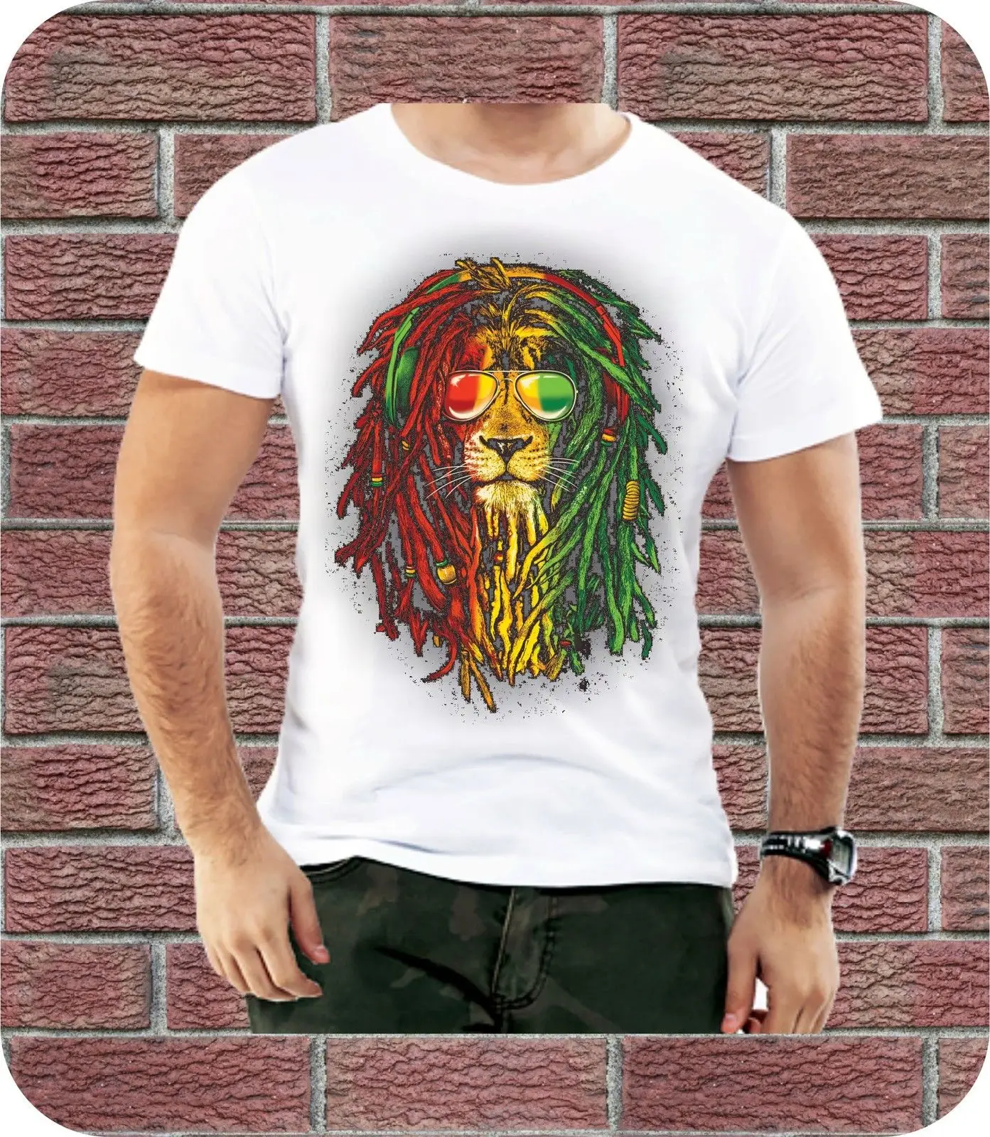 rasta reggae animal rap music men t shirt weed christmas gift