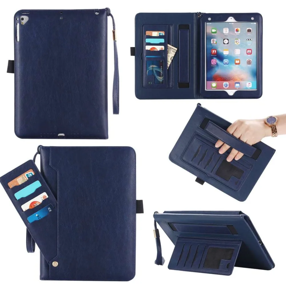 

Hand Hold Storage bag Shell For Apple iPad 2 3 4 A1458 A1459 A1460 Smart PU Leather Cover Tablet Case Funda+Stylus Pen.