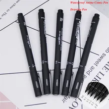 1 шт. Fineliner Pigma Микрон рисунок пером 005 01 02 03 05 08 Водонепроницаемый Аниме комиксов ручка не цветущие прочный фломастеры для рисования