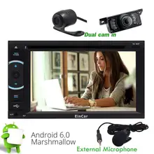 Android 6.0 Estéreo Del Coche Navegación gps 2Din dvd Frente Cámara de Marcha Atrás Del Vehículo de los GPS de Radio Bluetooth Apoyo Mirrorlink WiFi 1080 P