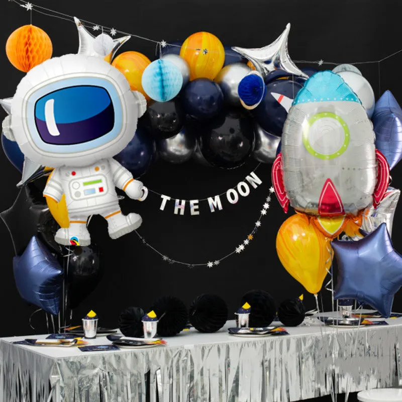 

NEW Space HAPPY BIRTHDAY Balloons Banners Birthday Wedding party decoration outer space astronaut Planet explore Kids Toy Globos