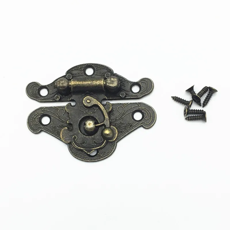 1PCS 48x37mm Antique Bronze Jewelry Wooden Box Hasps Drawer Latches