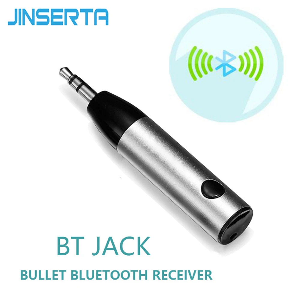 JINSERTA мини беспроводной Bluetooth 4,1 автомобильный комплект Hands free 3,5 мм разъем Bluetooth аудио приемник адаптер AUX для динамика наушников