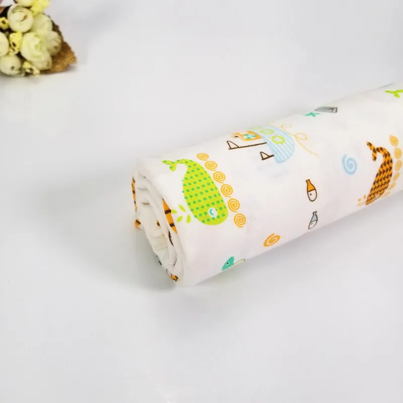 

50x40cm Small whale Cotton Knitted Jersey Fabric for DIY baby clothes, bibs, coated, bed sheets material