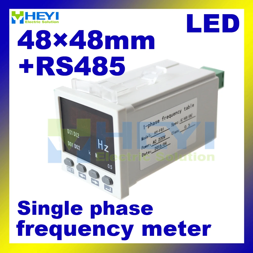 СВЕТОДИОДНЫЙ Цифровой Частотомер с RS485 коммуникацией 48 мм* 48 мм однофазный цифровой панельный измеритель