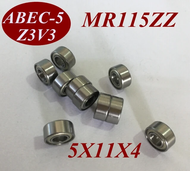 

5pcs MR115Z MR115ZZ MR115 ZZ MR115-ZZ 5X11X4 MM 5*11*4 MM Miniature roller micro shaft motor deep groove Ball Bearing tools