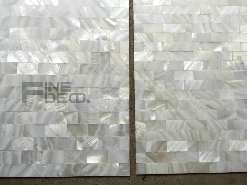 FD2132 white freshwater shell mosaic seamless 5