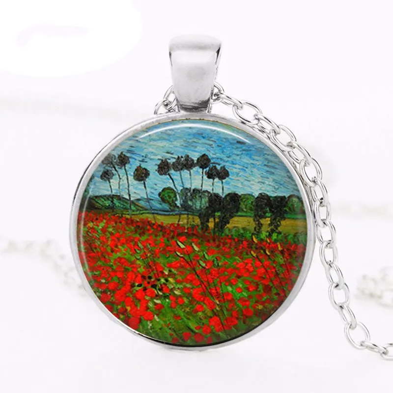 Ожерелье с подвеской из композитного стекла Van Gogh Poppy 2019|Ожерелья подвеской| |