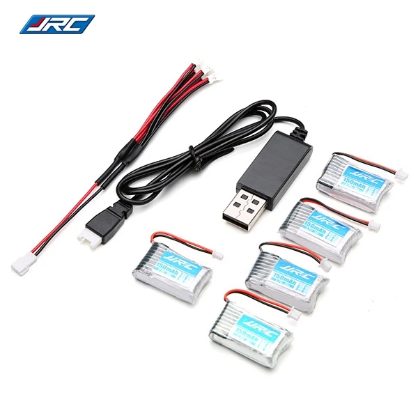 

Best Deal 5X 3.7V 150mAh 20C Lipo Battery And USB Cable Set For JJRC H20 H20H RC Drones Quadcopter Spare Parts