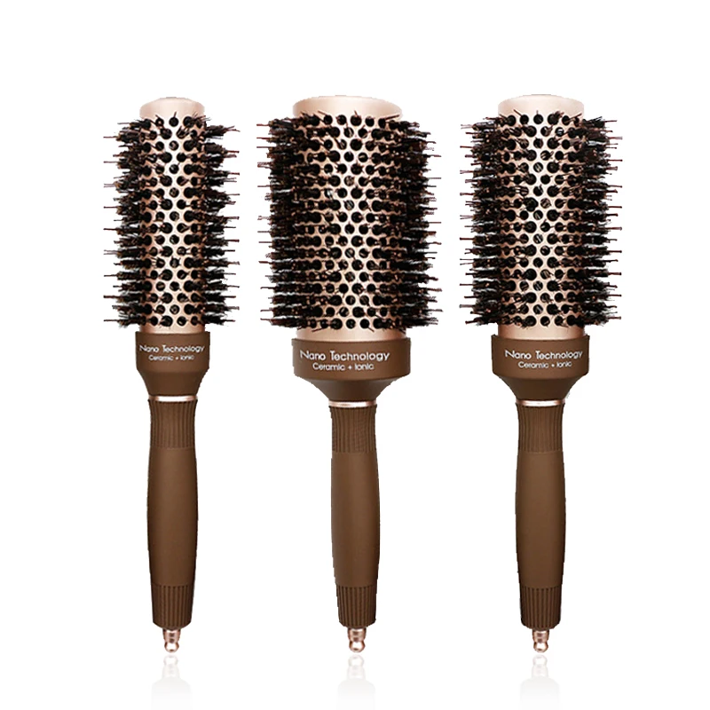 

Heat Resistant Anti Static Hair Brush Professional Salon Comb Nano Ceramic & Anion Tech Hair Styling Curling Straightening Comb
