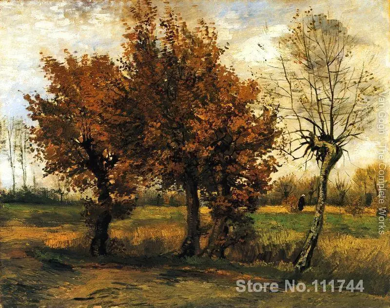 

Paintings by Vincent Van Gogh Autumn Landscape with Four Trees Hand painted art on canvas High quality