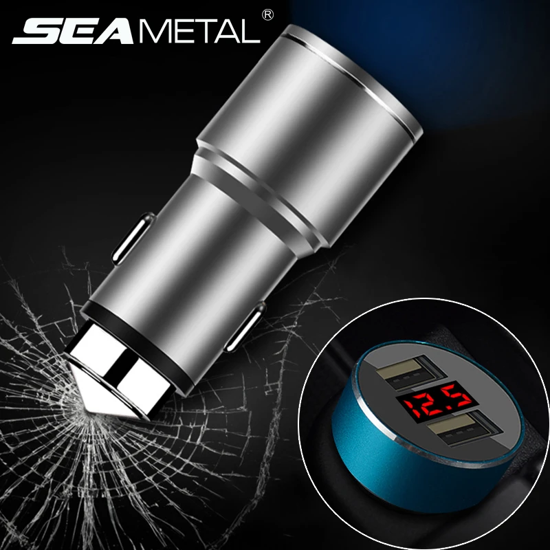 

Car Mobile Phone Charger Survival Tool Dual USB 3.1A Display Real Time Portable Charging Voltage Current Electronic Auto Adapter