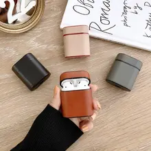 Axbety для AirPods 2 Чехол кожаный чехол для наушников Чехол коробка для Apple Airpods 1 2 Чехол Мягкая микрофибра жесткий чехол