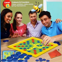 Скрабл Джуниор Настольная игра 2-уровни дети слова доски путешествия игры двусторонний шахматная доска развивающие игрушки вечерние кроссворд игры