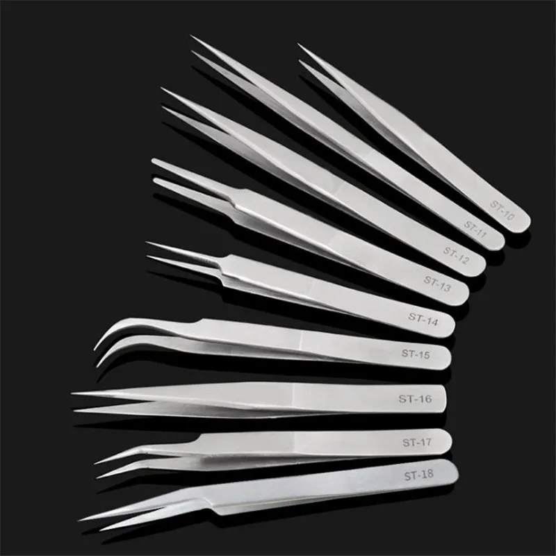 

VETUS Stainless Steel Eyebrow Tweezer False Eyelash Extension Tools Auxiliary Repair Hyperfine High Precision Anti Acid Tweezers
