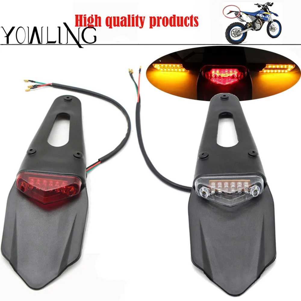 

Motorcycle LED Tail Light&Rear Fender Stop Enduro taillight MX Trail Supermoto FOR KTM YAMAHA HONDA CR EXC WRF 250 400 426 450