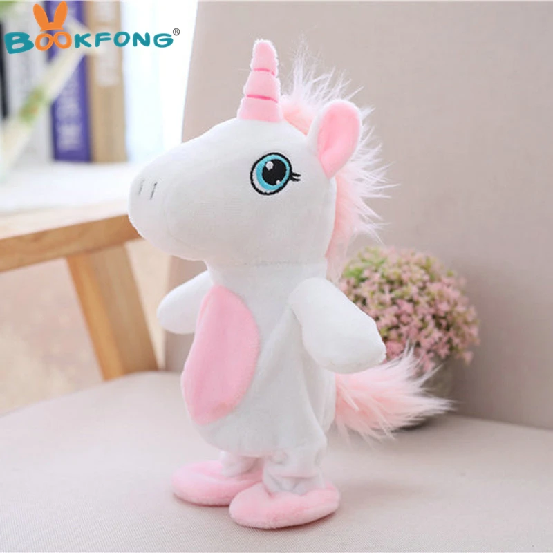 

23cm Electric Talking Unicorn Plush Toy Stuffed Animal Toy Electronic Unicorn Toy Sound Record