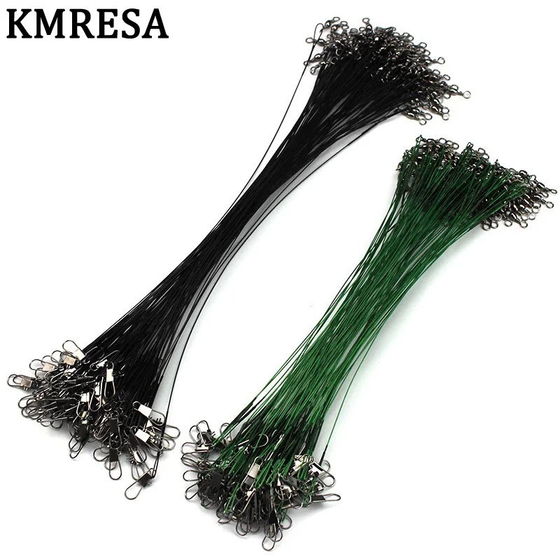 

10pcs Fishing Lure Track Rope Wire Guide Line Swivel Stainless Steel Rolling Swivels Fishing Tackle 2 Colors