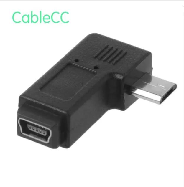 

90 degree Left angled MINI USB Female to MICRO USB Male Data sync power ADAPTER
