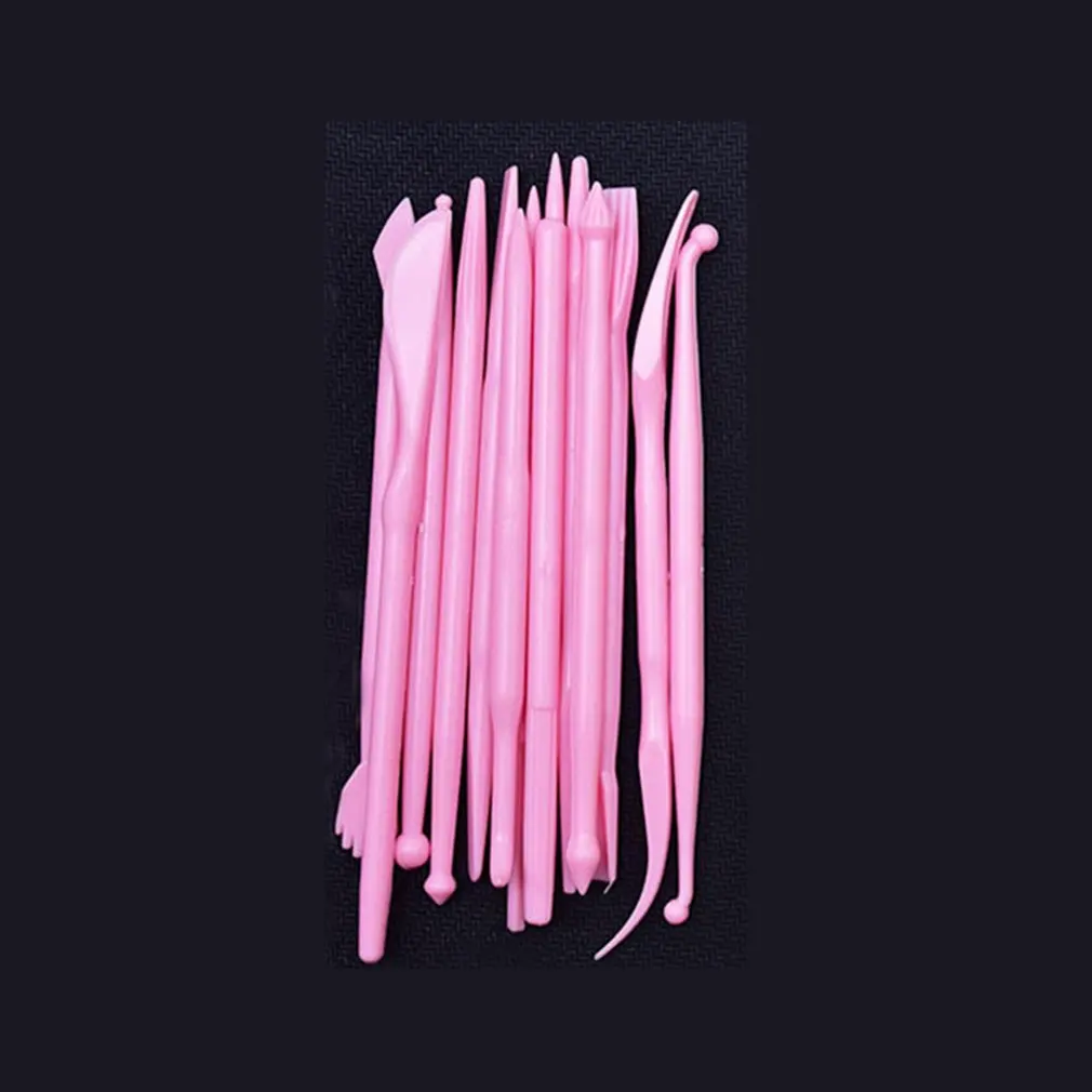 pink 14 шт./компл. Мини силиконовая форма инструмент цветок Моделирование глины инструмент печенье резак гравированный инструмент - Цвет: pink
