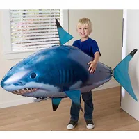 1PCS Remote Control Flying Air Shark Toy Clown Fish Balloons Inflatable Helium RC Helicopter Robot Gift for Kids Children Party 1