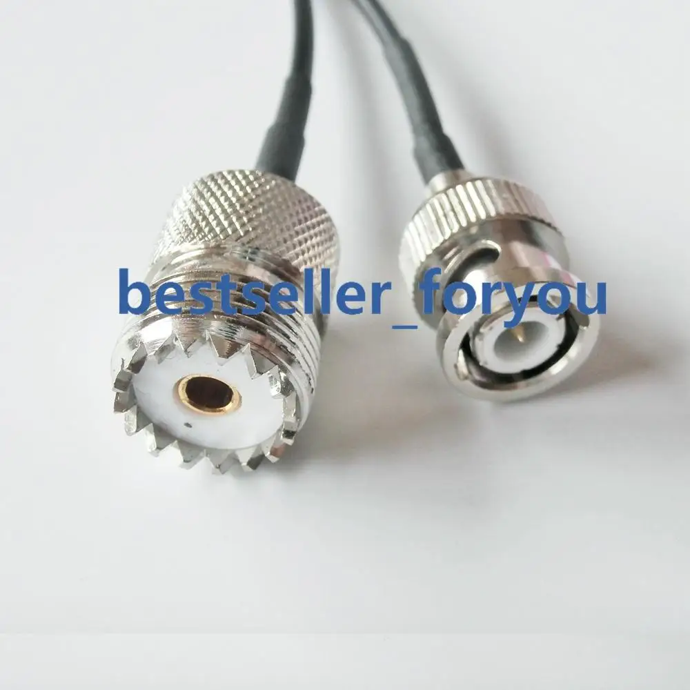 Штекер BNC для UHF female SO239 SO 239 jack pigtail RG174 кабель 20 см 8 дюймов|Соединители| |