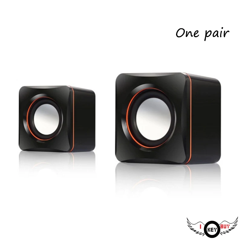 1 Para Mode USB 5 V Computer-lautsprecher Subwoofer 2,5 Watt + 2,5 Watt Ohm MP3 MP4 Digitalen Produkte Schwarz I schlüssel Kaufen