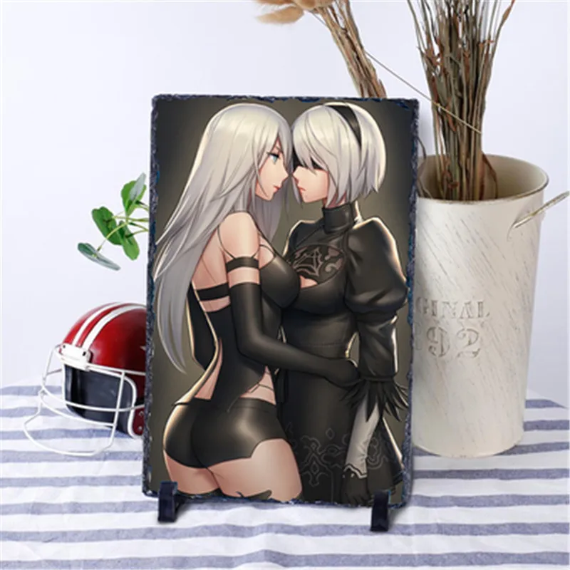 20X30 см НИР: автоматы YoRHa № 2 Тип B Оригинальное творчество Сланец чехол-накладка с мультяшным украшения дома подарок на день рождения X998