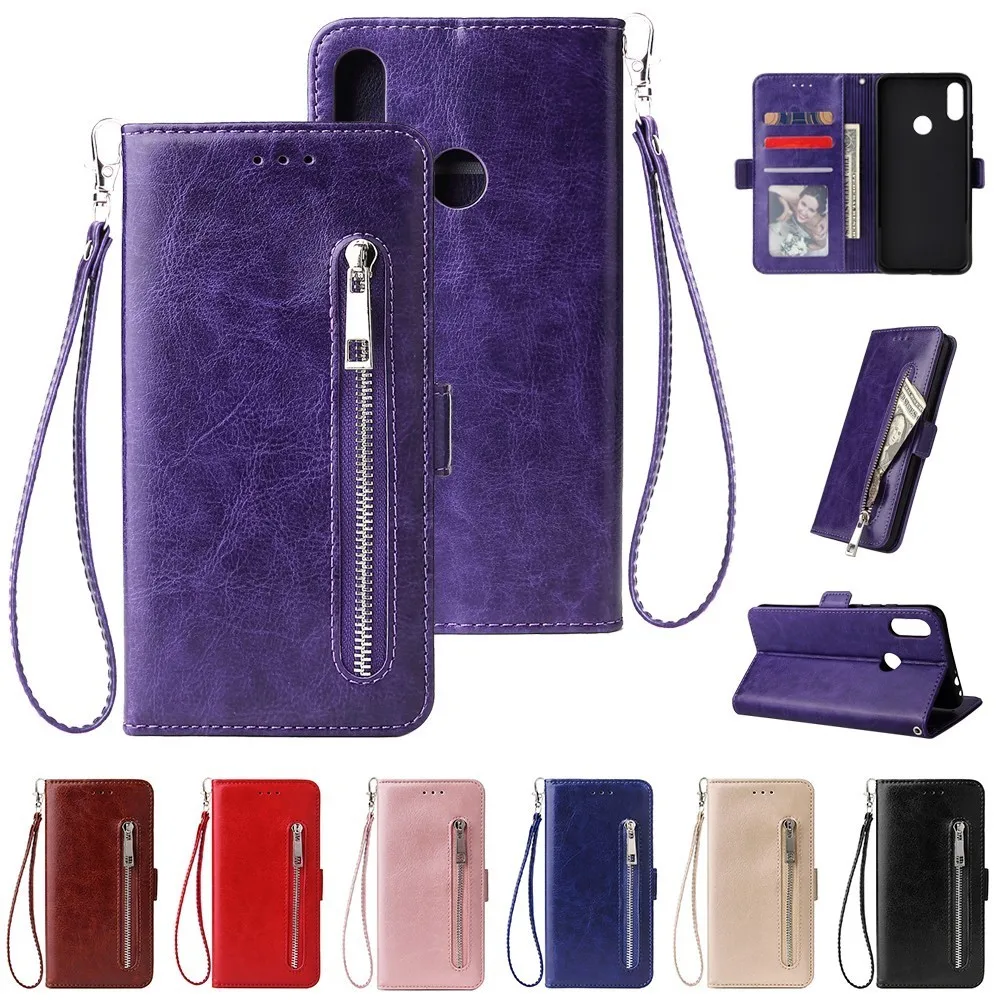 

Leather Case For Xiaomi Mi8lite Redmi 4A 4X 5A 6 Note 5 6 7 Pro Note7 7S Zipper Card Holder Wallet Photo Frame Back Cover Capa