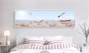 

Seaside beach, seagull landscape decorative painting frameless painting