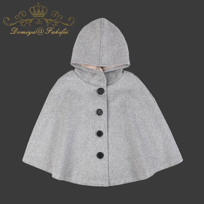 

2018 Kids Winter Girl Coat New Arrival Children's Wool Dress Coat Magic Hooded Cloak Outerwear Thicken Windproof Children Jacket