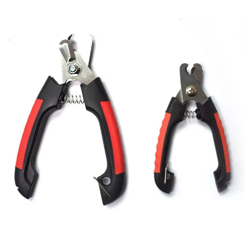 

Stainless Steel Grooming Scissors Nail Clipper with Hanger Cat Dog Claw Cleaning Grooming Scissor with Spring Device