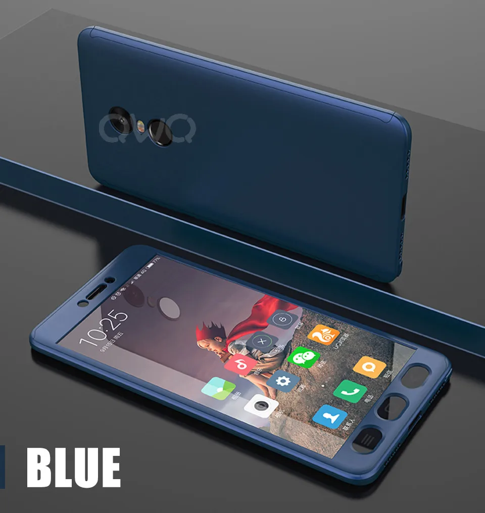 Luxury 360 Degree Phone Cases For Xiaomi Red 4X 5 5 Plus Note 4X 4 Note 5A Note 5 Pro MI A1  Shockproof Full Cover Case 9