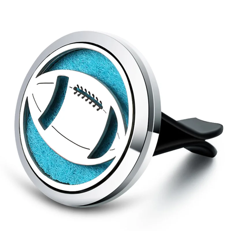 

Football Pattern Perfume Air Freshener Diffuser metal Stainless Vent Freshener Essential Oil Diffuse Pendant New Store Promotion