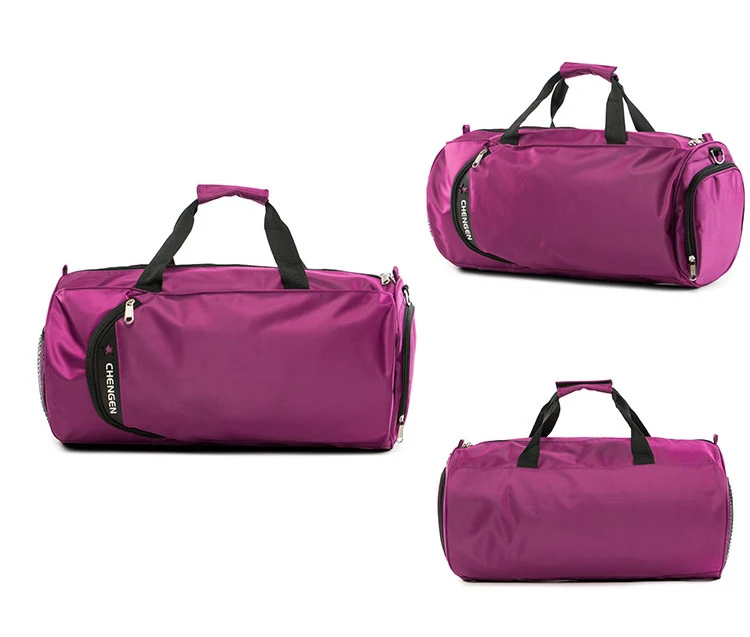 Вместительные сумки на плечо для женщин и мужчин, многофункциональные портативные спортивные сумки для путешествий, тренажерного зала, фитнеса, тренировочные туфли, баскетбольная сумка - Цвет: purple small
