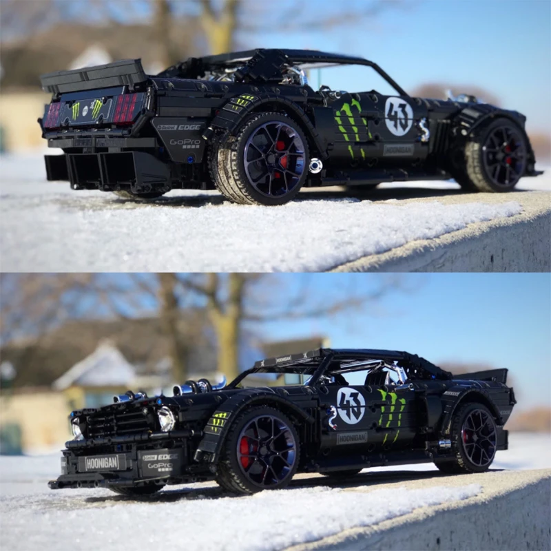 DHL Новинка 1965 Ford Mustang Hoonicorn Racing приспособление для автомобиля Technic MOC-22970 FIT 20102 строительные блоки кирпичи детские игрушки подарок