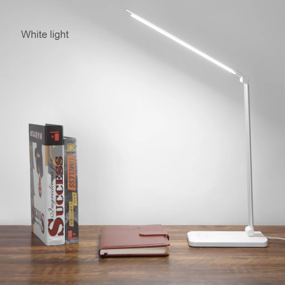 Светодиодный настольный светильник складной с регулируемой яркостью вращающийся для ухода за глазами светодиодный сенсорный контроллер USB настольная лампа ночное освещение