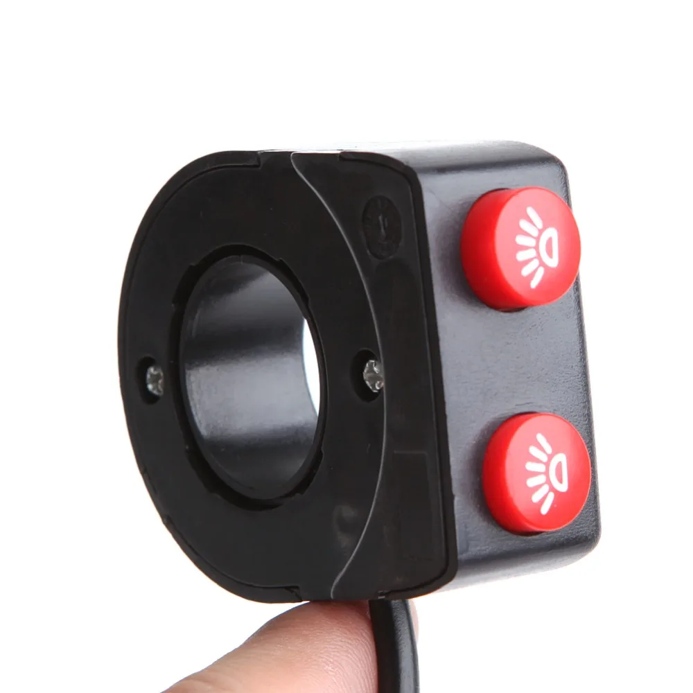 

7/8'' 22mm Motorcycle Bike Handlebar On Off Button Head Spot Fog Light Switch