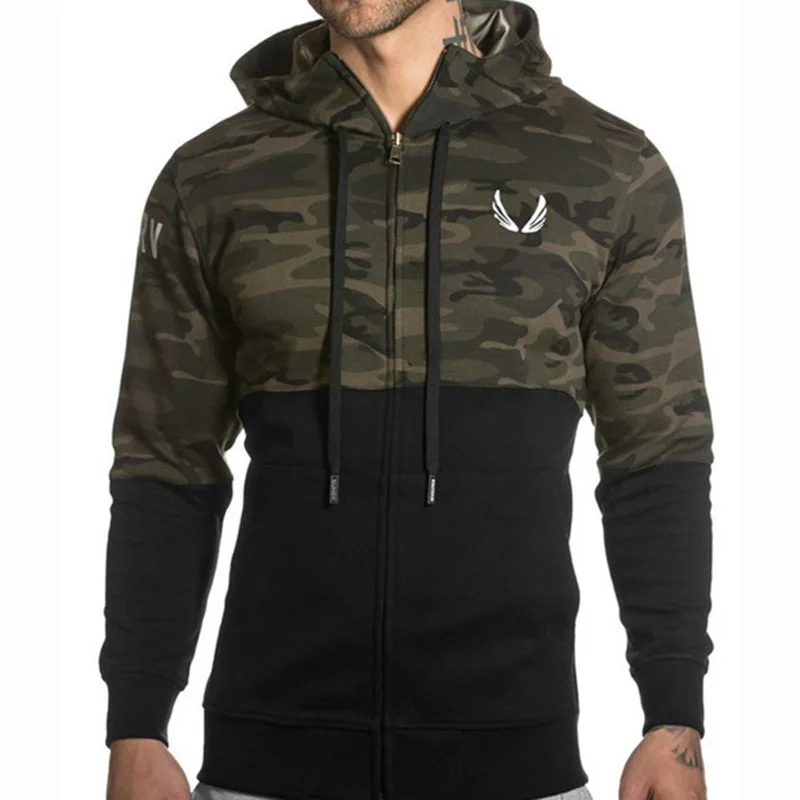 Larga Y Hombres 2018 Otoño Primavera Manga Militar Cremallera Cardigan verde Nuevos Oscuro Gris De Camuflaje RI0wqAF0