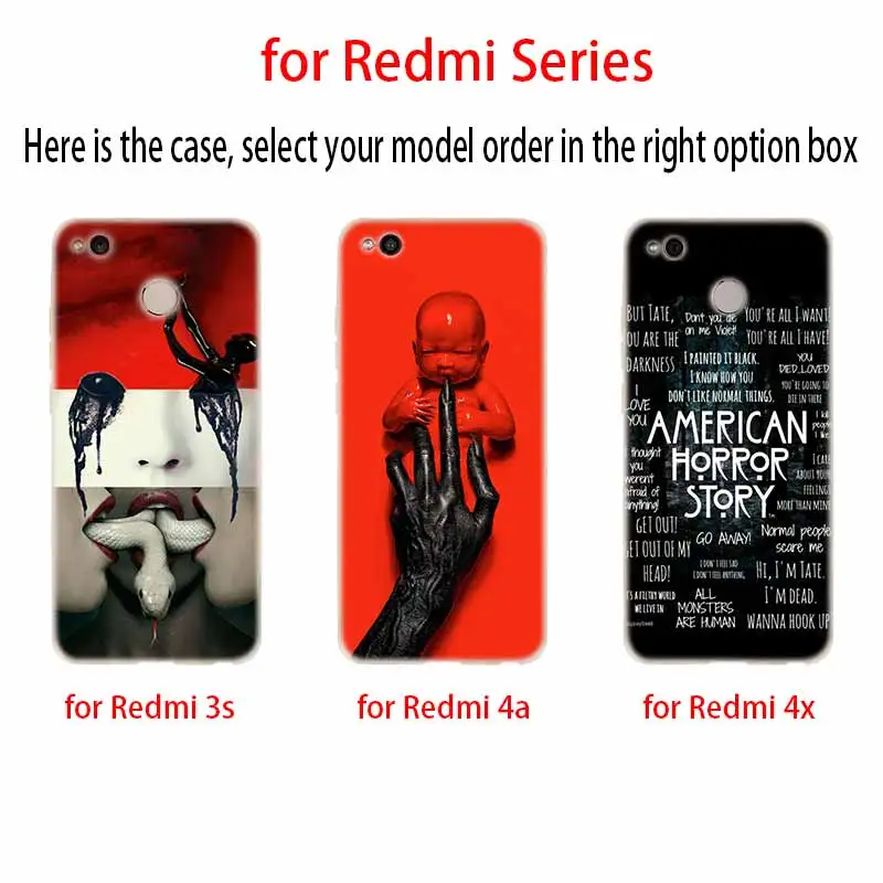 Мягкий силиконовый чехол для телефона Xiaomi Redmi 8 8a 7 7a 6a 5a 5plus Note 9 6 5 Pro 8t Y2 Y3 TV American Horror