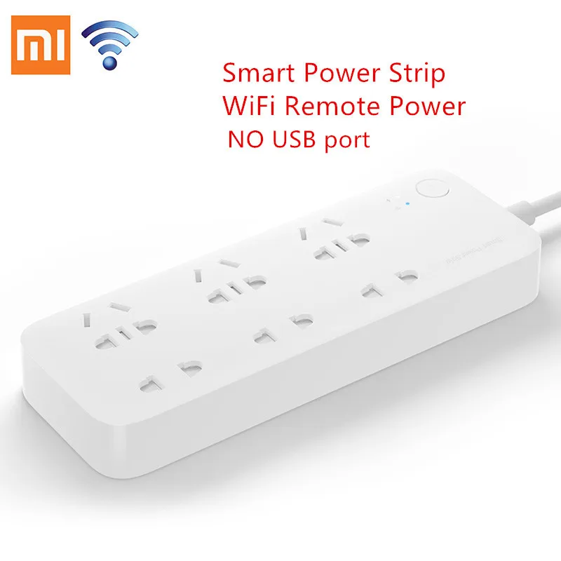 Xiaomi Mi умный дом, электрическая розетка, Wi-Fi приложение, беспроводной пульт дистанционного управления, 3/5 портов, 3 usb-розетки - Цвет: Wifi Smart Version