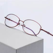 Очки с эффектом памяти, широкие ноги памяти, ультра-металлический тормозной блок, мисс рецепт оправы очков, пользовательские очки 8121
