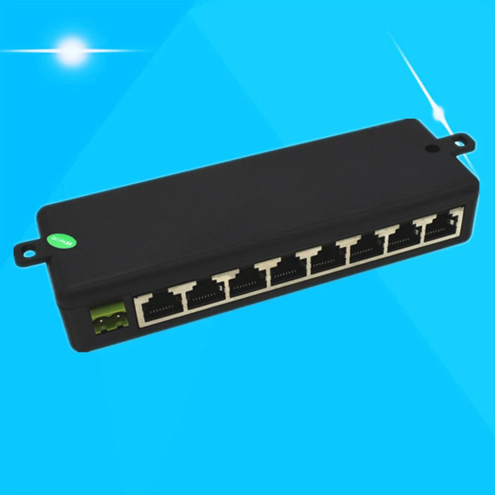 8 портов POE блок питания мониторинг центрального сетевого модуля 12-48 В сплиттер контурный мост камера CCTV Ethernet