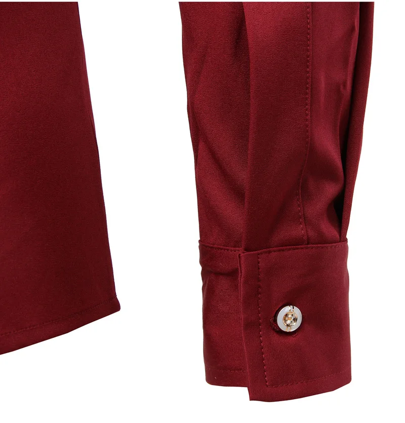 Классический воротник черная рубашка Для мужчин Марка Slim Fit с длинным рукавом Для мужчин s Мужская классическая рубашка Бизнес Формальные