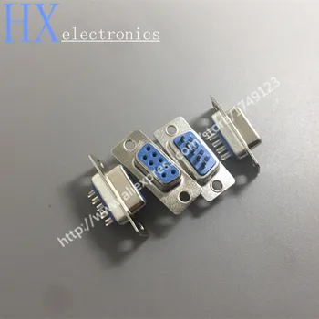 

Free shipping 5PCS DB9 famale male socket hole serial seat straight pin RS232 DB-9S connector