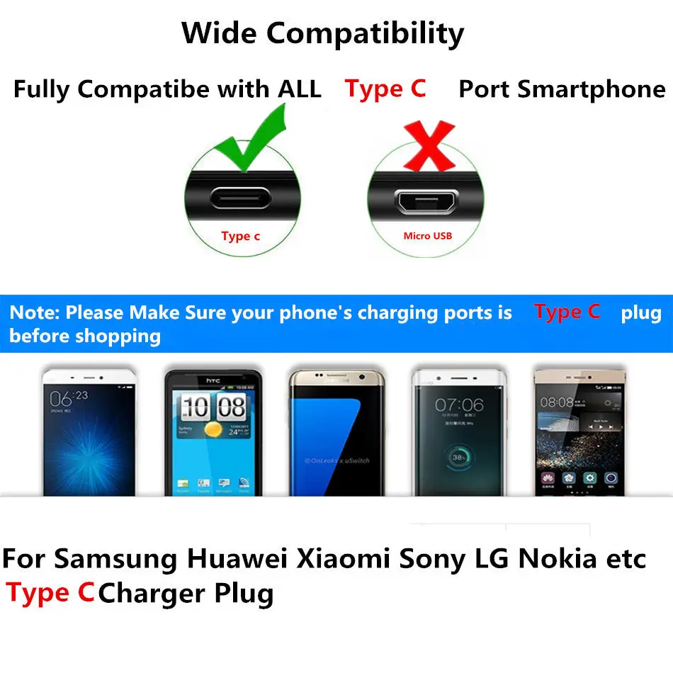 Кабель для быстрой зарядки USB Oneplus 6 6t 5t 3 3t Type C Sony Xperia XZ3 XZ2 Premium XA2 Plus XA1 XZ1 X Compact Data