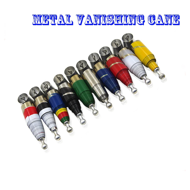 

1pc Metal Vanishing Canes Wand Magic Tricks Magicians Wand Cane to Silk Magia Stage Street Party Illusions Gimmick Props Funny