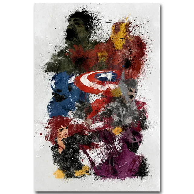 Avengers 2 Age Of Ultron Art Silk Poster Minimalism Print Avengers 2 Age Of Ultron Art Silk Poster Minimalism Print Superheroes Movie Picture For Room Wall Decor Iron Man Hulk Thor 023